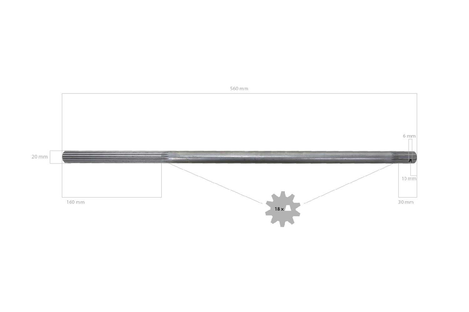 4WD Drive Shaft Iseki TU, TX