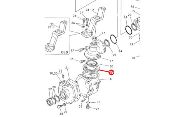 Seal front knuckle Yanmar YM-serie 4WD, John Deere 650 t/m 1070, - Image 5