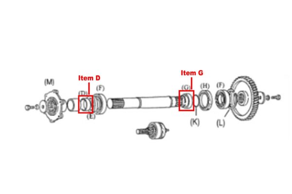 Rear Axle collar Yanmar YM1500 (red and green) - Image 4