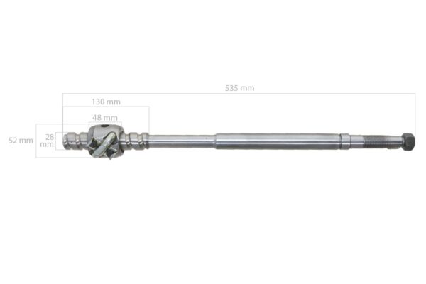 Steering shaft Massey Ferguson 133, 135, 140, 152, FE35, 35, 35X, 535mm - Image 6