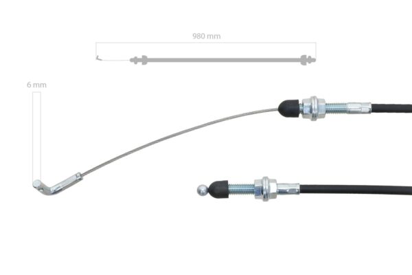 Throttle cable (foot) Iseki TM-Types, HST Cable TH-Types Massey Ferguson, - Image 2