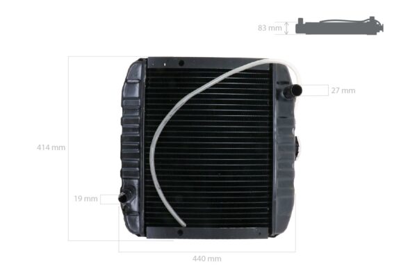 Radiator Iseki Sial 21, Sial 23, Sial 223, Sial 243 TF21, TF23, TF223, TF243, TF325F, TF327, 2125, 3130 - Image 6