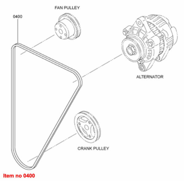 V-belt Mitsubishi K4N, K4M, S3L, S3L2, S4L, S4L2, Captain, Startrac, Etc., - Image 2