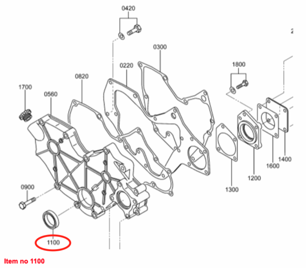 Crankshaft seal (frontside) Mitsubishi K3, K4, MVS3L, MVS3L2, S3L, S3L2, S4L, S4L2, Captain, Startrac, Etc., - Image 5
