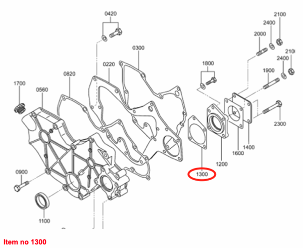 Gasket oil pump Housing Mitsubishi, S3L, S3L2, S4L, S4L2, Captain, Startrac, Etc., - Image 2