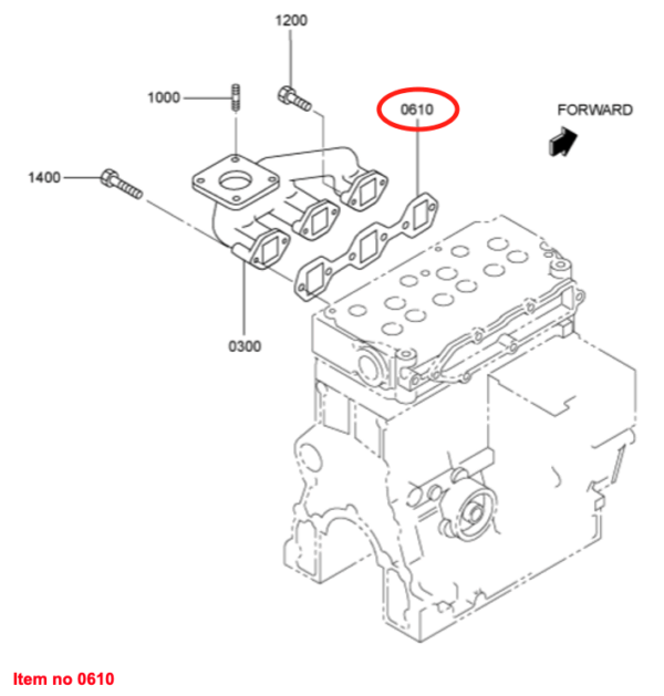 Exhaust gasket Mitsubishi MVS3L, MVS3L2, S3L, S3L2, Captain, Startrac, Etc., - Image 2