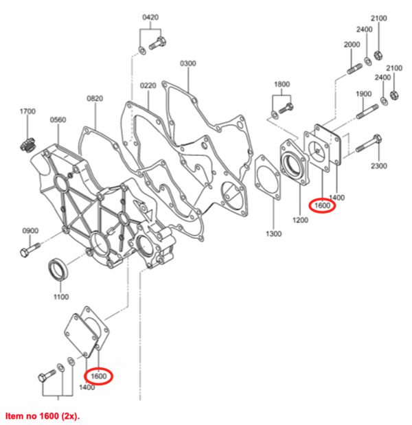 Gasket Oil pump Mitsubishi, L2E, S3L, S3L2, S4L, S4L2, Captain, Startrac, Etc., - Image 2