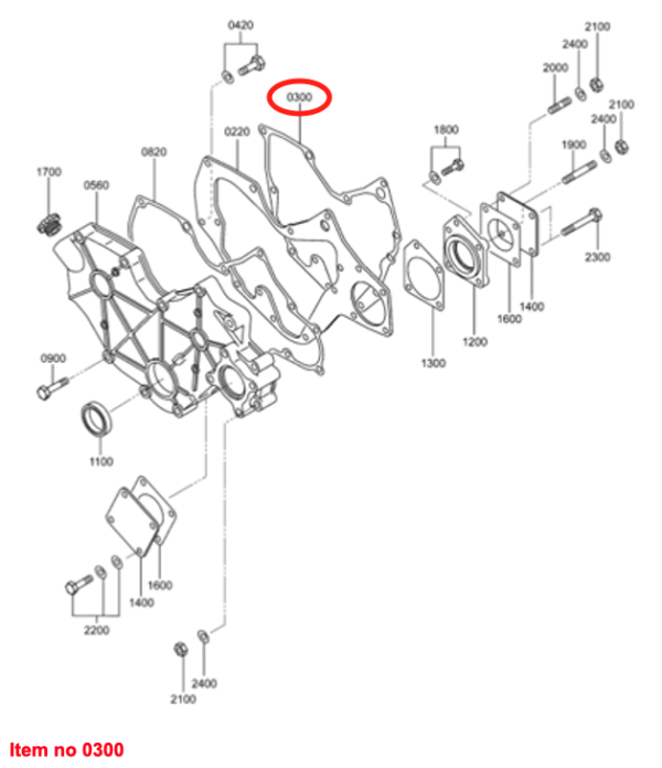 Gasket front plate Mitsubishi, S3L, S3L2, S4L, S4L2, Captain, Startrac, Etc., - Image 2