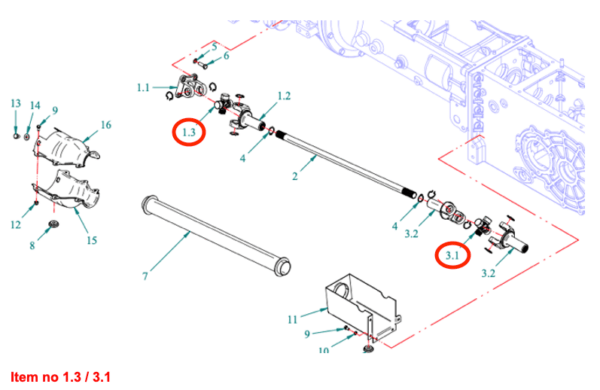Universal joint 4WD Captain, Startrac, Antonio Carraro, Etc., - Image 2