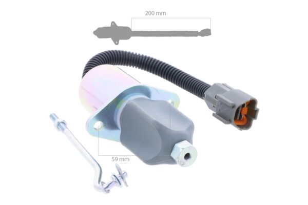 Stop Solenoid Mitsubishi S4S, S6S, S4Q 12V - Image 2