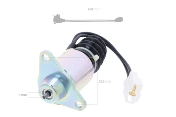 Stop Solenoid 12 volt Yanmar Marine 2YM15, 3YM20, 3YM30, 3YM30AE, 3JH4E, 3JH5AE, 3JH5E, 4JH4AE, 4JH4E, 4JH5E, - Image 2