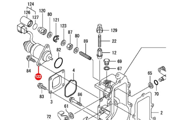 Stop Solenoid 12 volt Yanmar Marine 2YM15, 3YM20, 3YM30, 3YM30AE, 3JH4E, 3JH5AE, 3JH5E, 4JH4AE, 4JH4E, 4JH5E, - Image 3