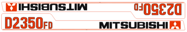 Bonnet decal sticker set Mitsubishi D2350