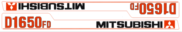Bonnet decal sticker set Mitsubishi D1650