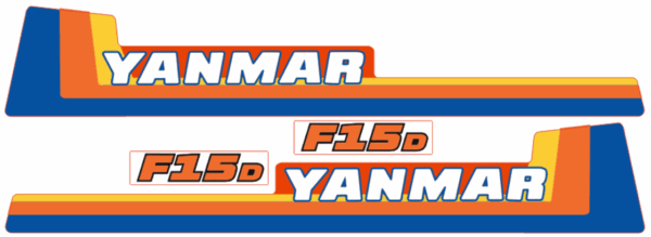 Bonnet decal sticker set Yanmar F15