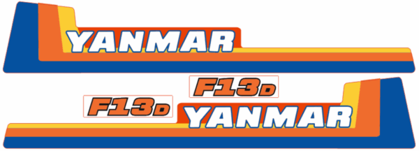 Bonnet decal sticker set Yanmar F13