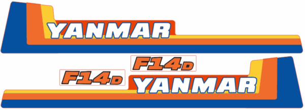 Bonnet decal sticker set Yanmar F14