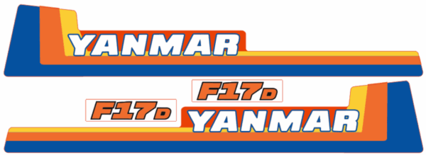 Bonnet decal sticker set Yanmar F17