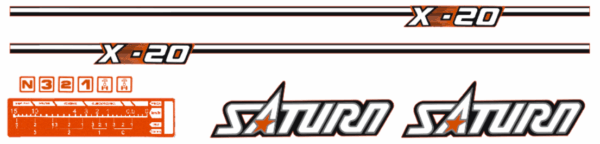 Bonnet decal sticker set Kubota Satrun X-20