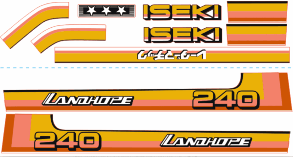 Bonnet decal sticker set Iseki Landhope TU240