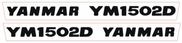 Bonnet decal sticker set Yanmar YM1502