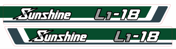 Bonnet decal sticker Kubota Sunshine L1-18