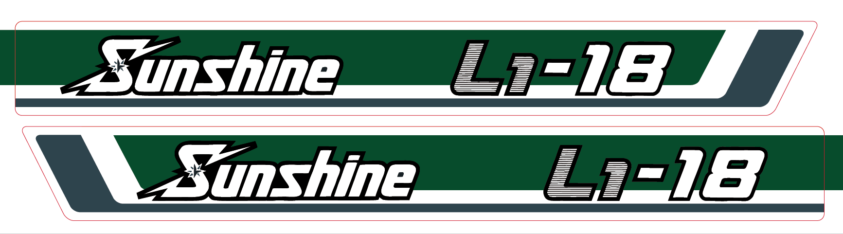 Bonnet decal sticker Kubota Sunshine L1-18