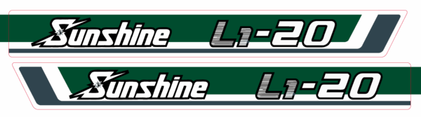 Bonnet decal sticker Kubota Sunshine L1-20