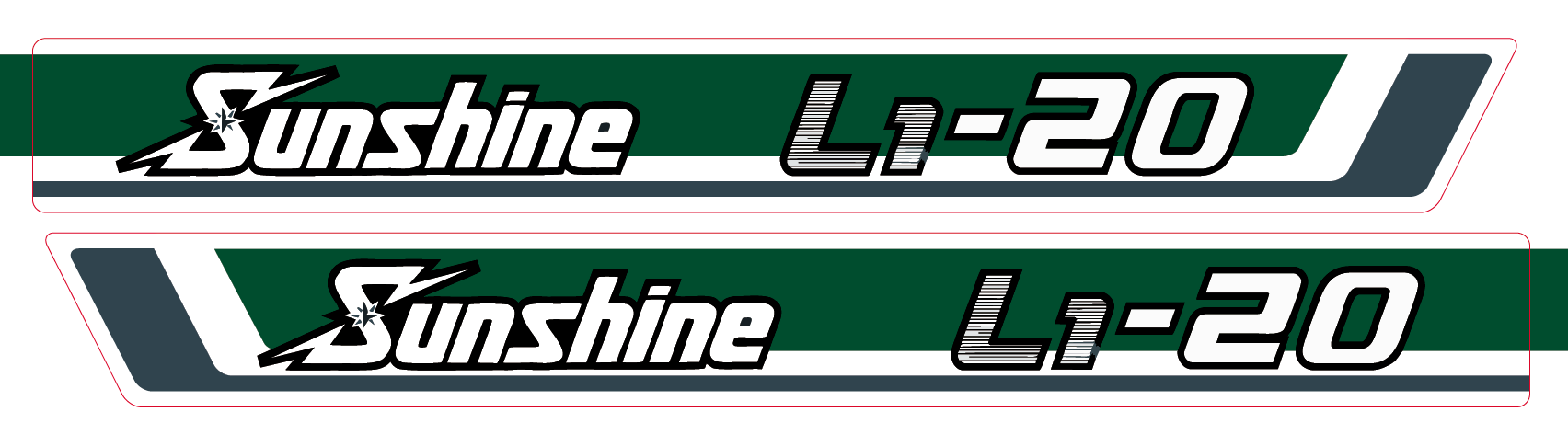 Bonnet decal sticker Kubota Sunshine L1-20