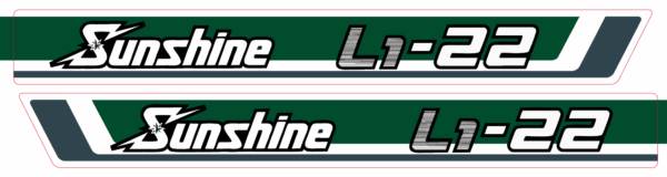Bonnet decal sticker Kubota Sunshine L1-22
