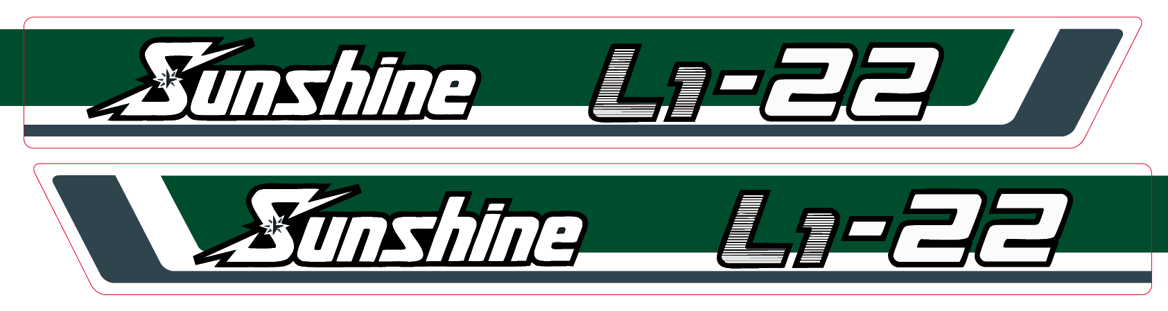 Bonnet decal sticker Kubota Sunshine L1-22
