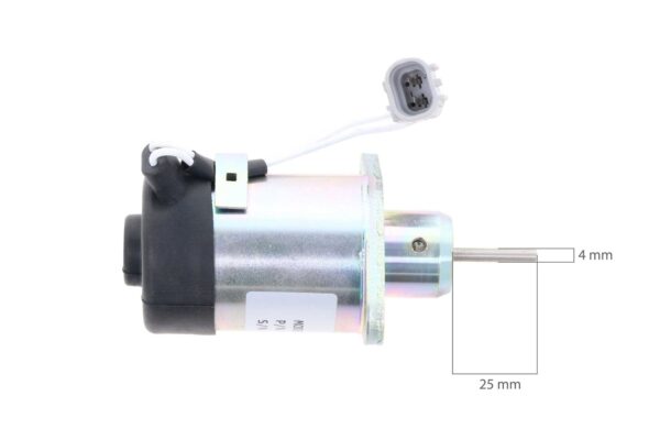 Stop solenoid 12V Kubota D1503, V2203, V2403, V2607, V3300, V3307, V3600, V3800, - Image 2