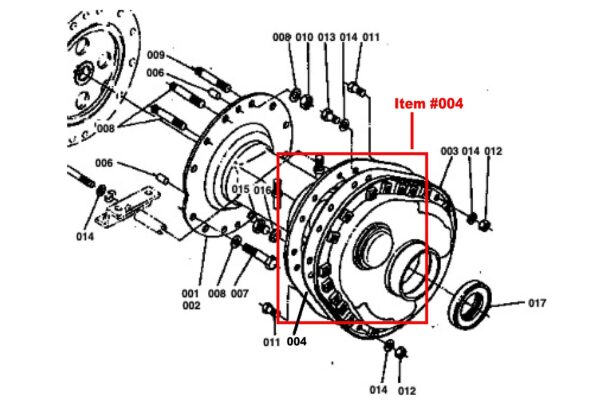Gasket final drive Kubota L185, L235, L245, L275 - Image 2