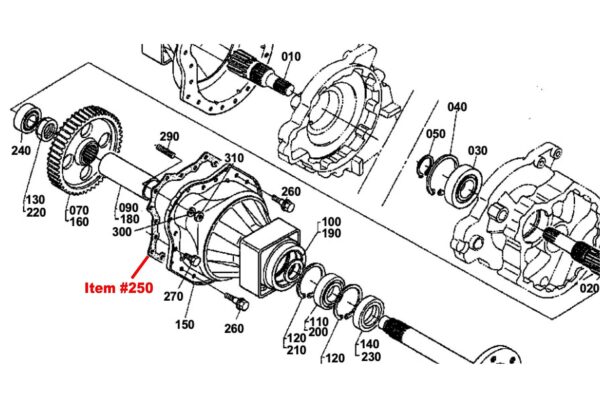 Gasket final drive Kubota L245, L2050, L2350, L2500 - Image 2
