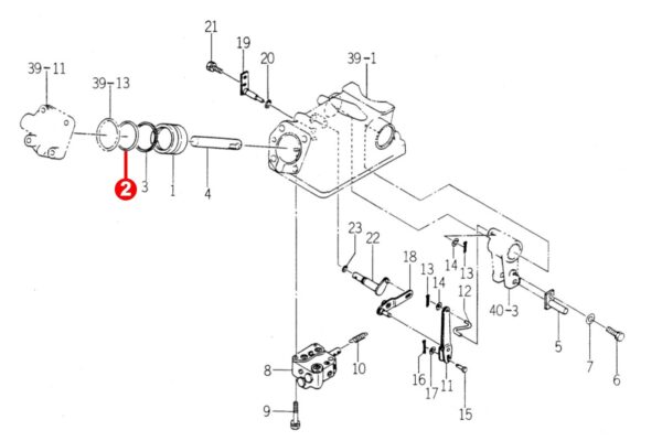 O-ring lifting cylinder Iseki TE, TF, TM, TS, TU-Types, 2120, 2125, 3015, 3020, Bolens G212, G214, Massey Ferguson 1205, 1215, - Image 4