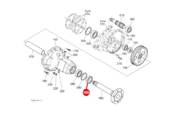 Thru shaft seal rear Kubota GL, L, L1-Types, Hinomoto NX-Types - Image 3