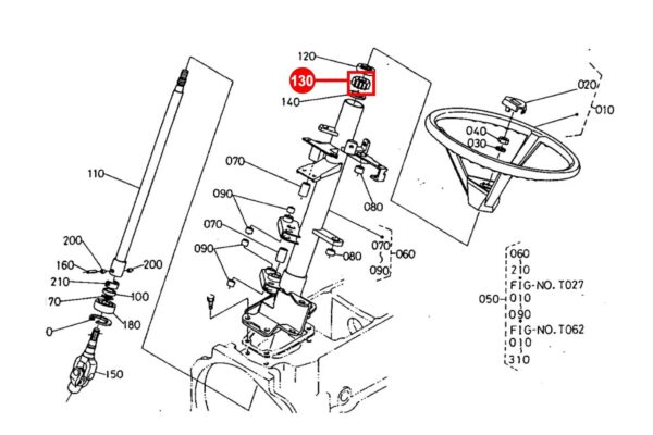 Rubber for steering column Kubota L1, L-types - Image 4