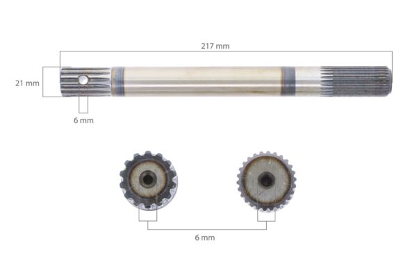 Drive shaft 4WD Kubota B1550, B5200, B6000, B6100, B6200, B7200 - Image 2