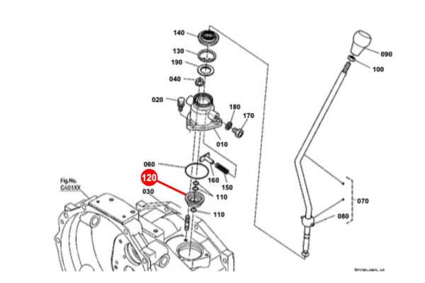 Sealing rubber gear lever PTO Kubota GL, L, M, Hinomoto NX - Image 5