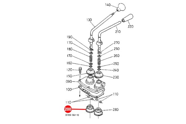 Sealing rubber gear lever PTO Kubota GL, L, M, Hinomoto NX - Image 6