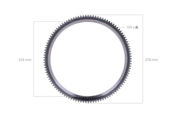 Starter ring gear Z=109 Shibaura J744, N843, Perkins 103, 403, Caterpillar C1.1, C2.2, 3013, 3013C, 3014, - Image 2