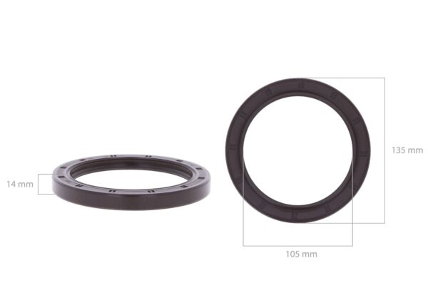Crankshaft seal (backside) Yanmar 4TNE106, 4TNV106, Marine motoren, Komatsu 4D106, S4D106, - Image 4