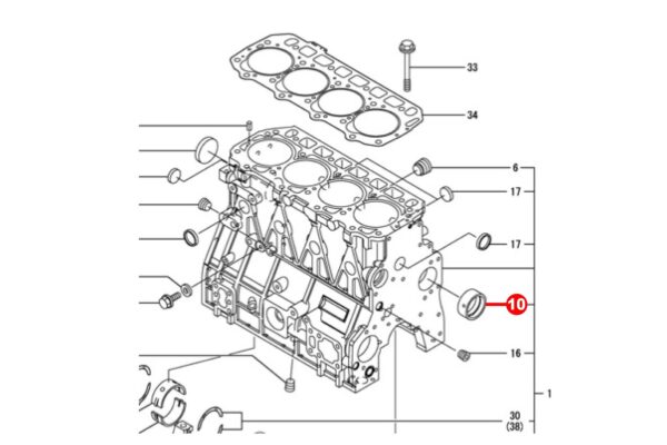 Camshaft Bushing STD Yanmar 4TNE92, 4TNE94, 4TNE98, 4TNV94, 4TNV98, Komatsu 4D92, 4D94, 4D98, S4D94E, - Image 3