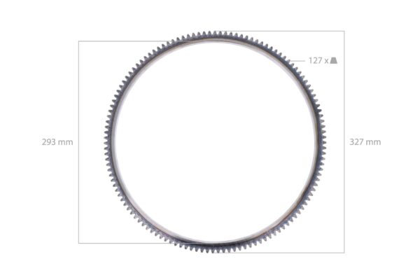 Starter Ring gear Starterkrans Z=127 Yanmar 3TNE84/88, 4TNE84/88, 3TNV84/88, 4TNV84/88, Komatsu, Yanmar Marine, etc., - Image 2