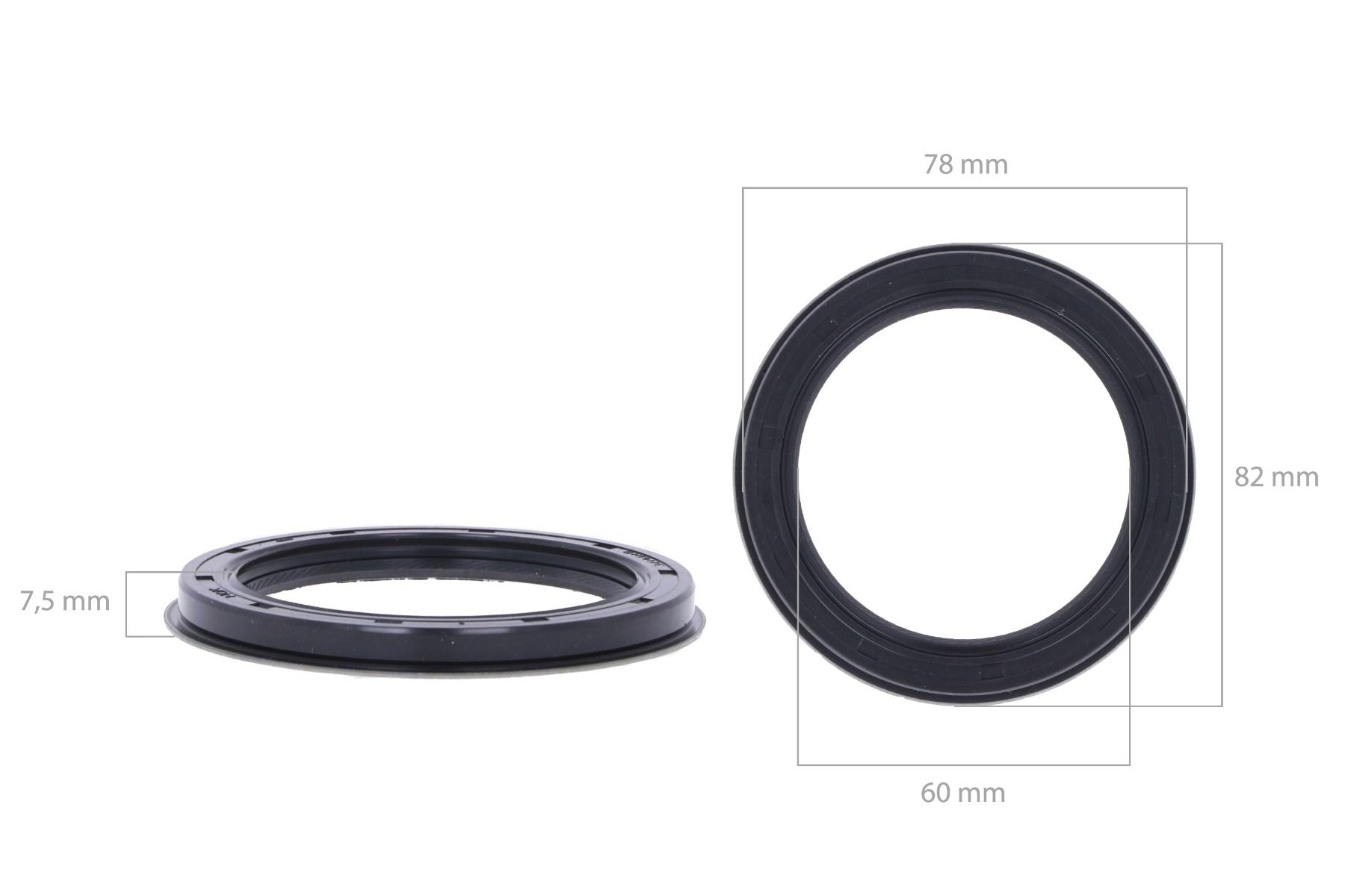 Crankshaft seal (rear) Mitsubishi L2E, L2E2, L3A, L3C, L3E, L3E2, MVL3E, Captain, Startrac, Vetus, Etc.,