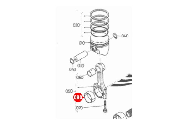 Con rod bearing Set STD Kubota Z400, Z402, Z430, Z482, Z602, Aixam - Image 3