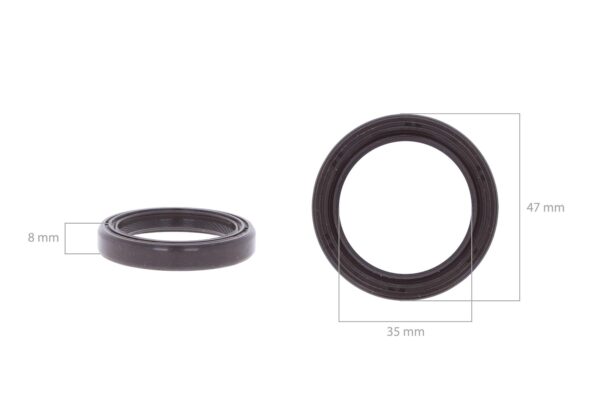 Crankshaft seal (frontside) Kubota D600, D640, D662, D722, D782, D902, Z400, Z402, Z430, Z482, Z602, - Image 2