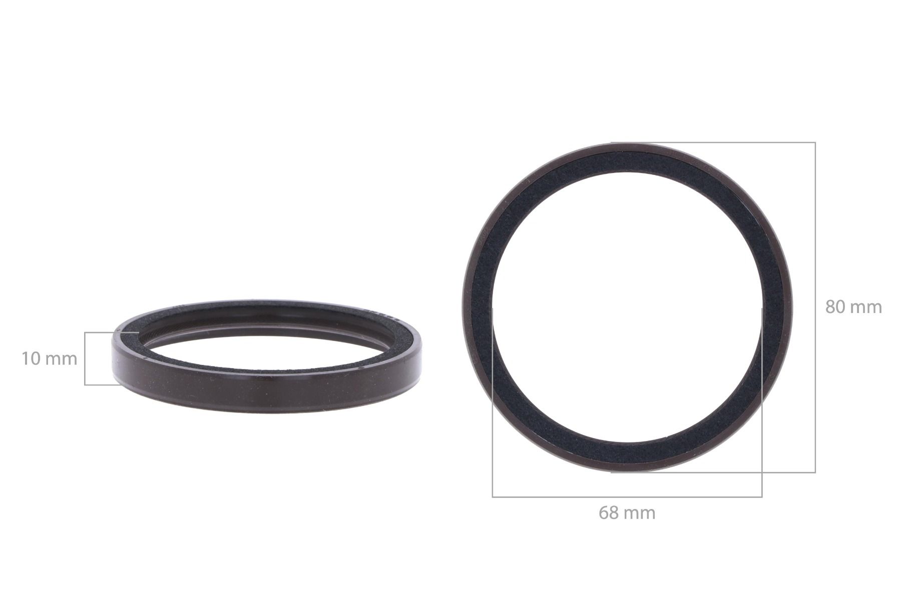 Crankshaft seal (backside) 68x80x10 Kubota D600, D640, D650, D662, D722, D750, D782, D850, D902, D950, V1100, V1200, V1205, Z402, Z432, Z482, Z500, Z602,