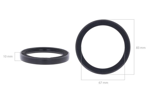 Crankshaft seal (backside) 68x83x10 Kubota D600, D640, D650, D662, D722, D750, D782, D850, D902, D950, V1100, V1200, V1205, Z402, Z432, Z482, Z500, Z602, - Image 4