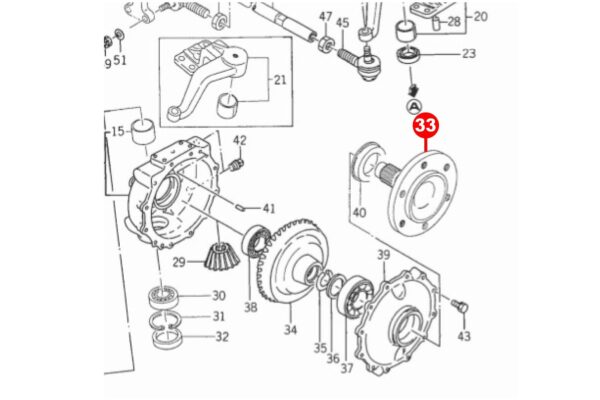 Stub Axle Front Axle 4WD Iseki TE-TL-, Tu-Types 3025, Bolens G274, 2704, - Image 7